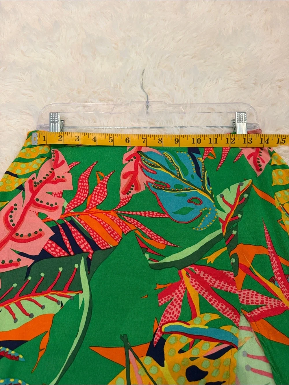 Green Tropical Print Skirt - Picture 6 of 7